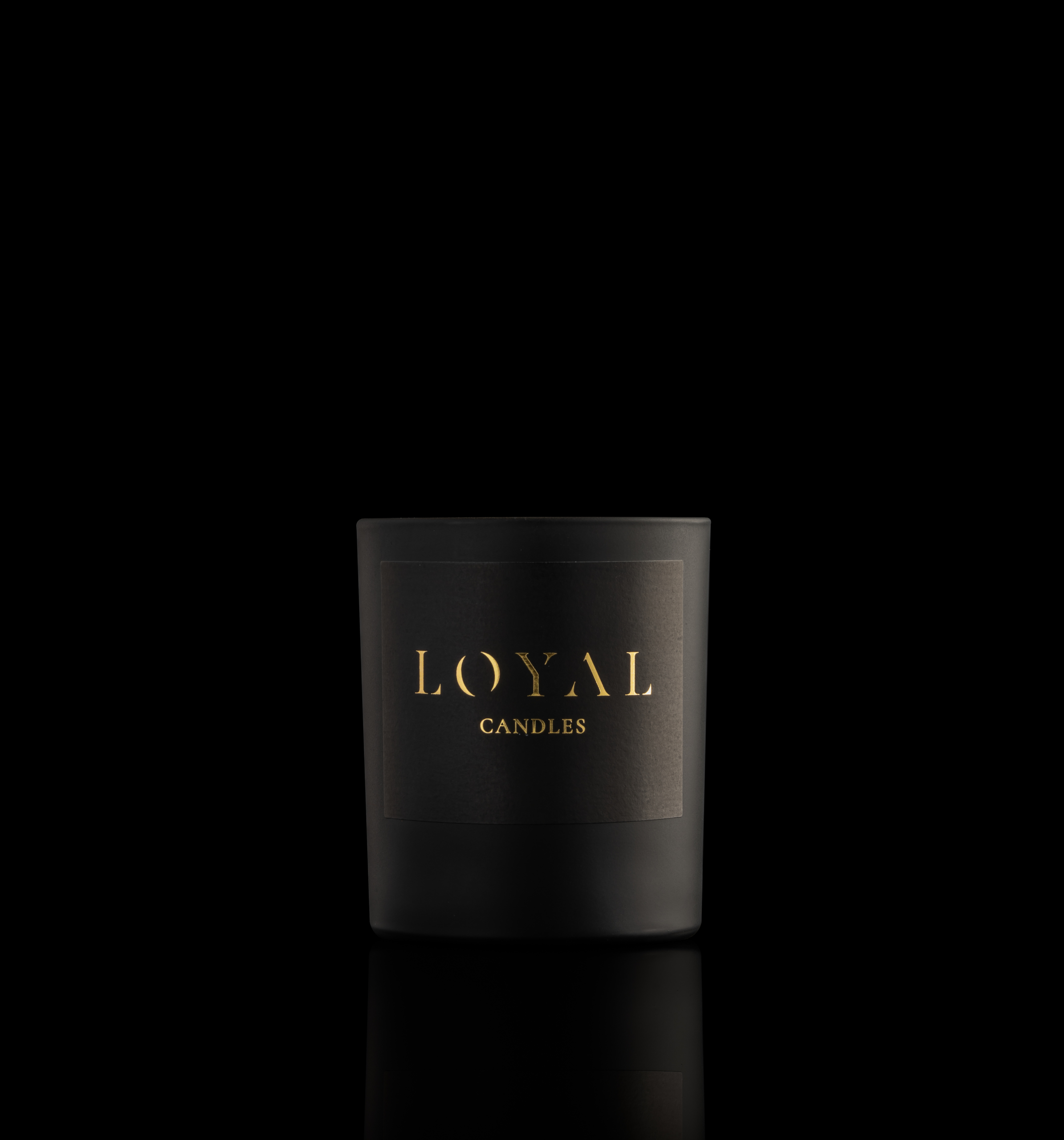 black luxury soy wax candle 