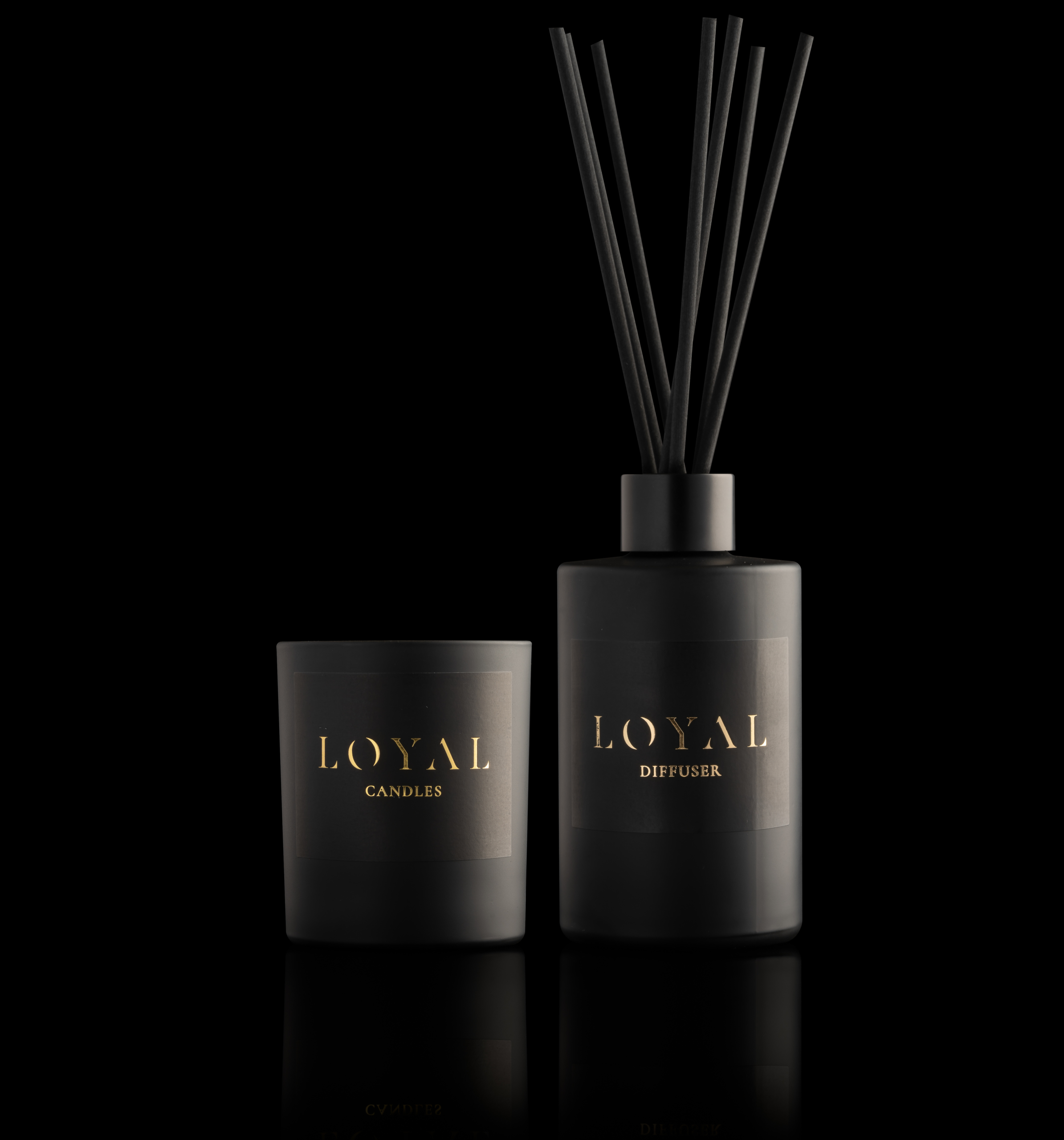 Luxury soy candle and reed diffuser