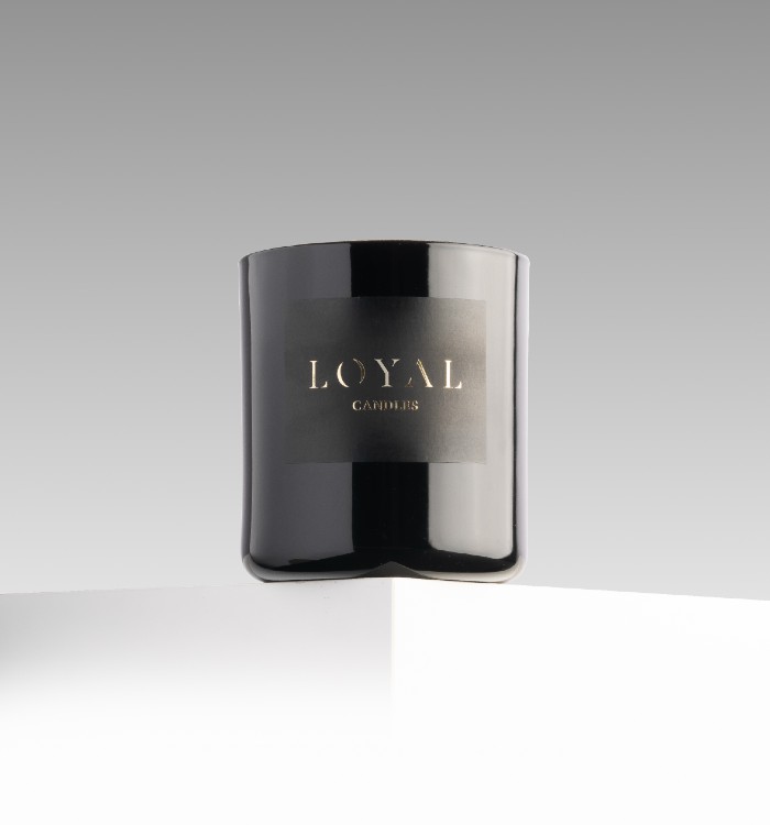 natural soy wax candle large two wick black